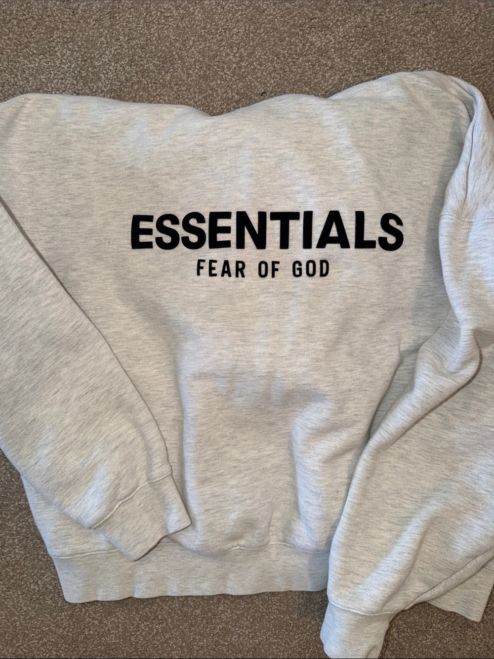 ESSENTIALS Fear of God Women's Hoodie Light Gray/Oatmeal Color Size Large *READ* - Picture 6 of 6